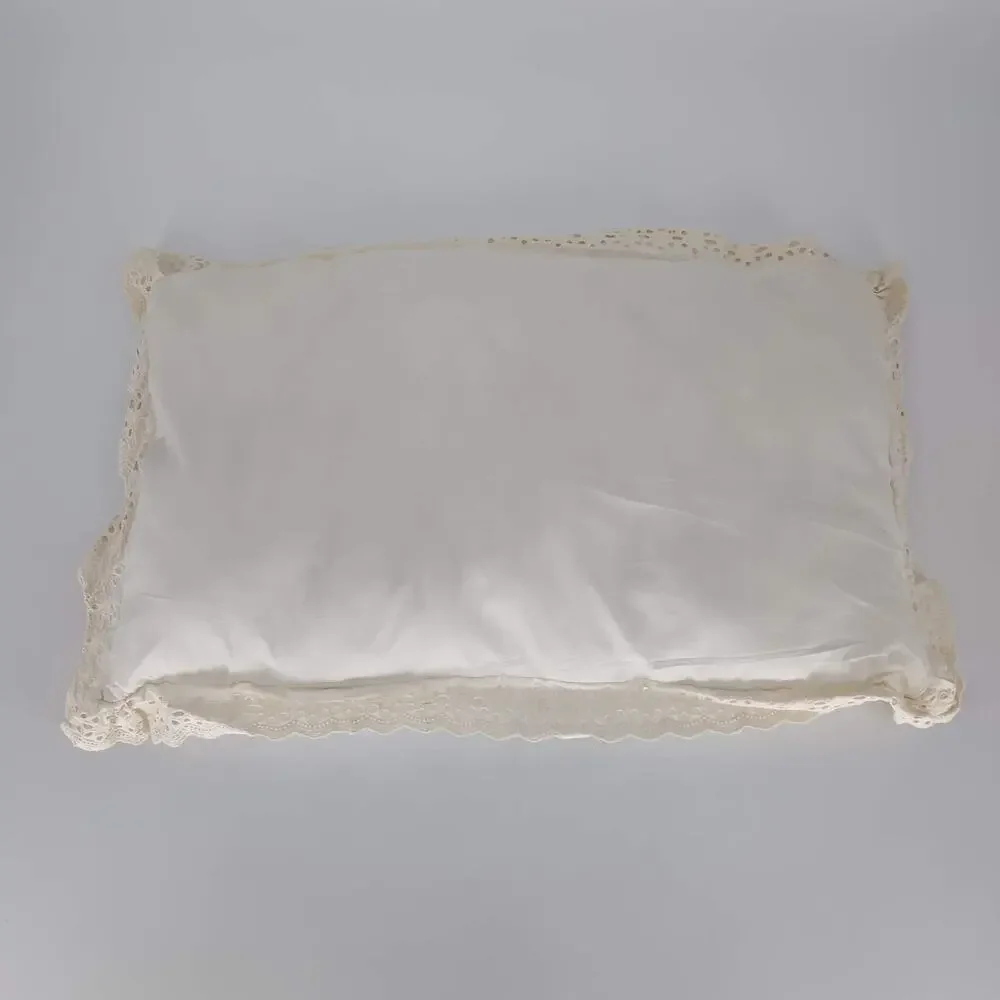 Draper James by Reese Witherspoon Cream Decorative Pillow Lace Trim 14